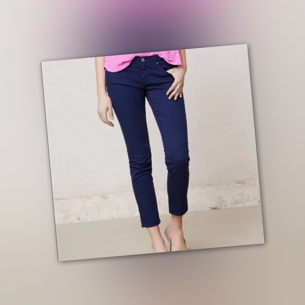 Anthropologie Blue Ankle Cropped Jeans